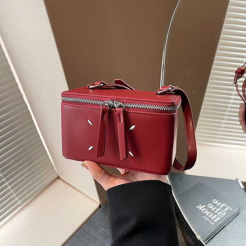 2025 new fashion versatile square box bag portable shoulder bag women's small cosmetic bag exquisite