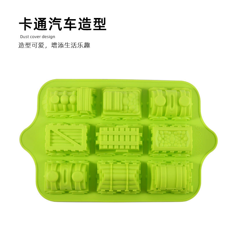 Factory direct creative train silicone cake mold - wholesale silicone diy baking molds for candy and chocolate