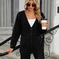 Wish european and american cross-border women's clothing autumnew arrival  independent station washed long sleeves v neck denim outweartops