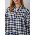 Amazon fashionpolo collar plaidlong sleevesshirt women's  spring new arrivalretrofashiontops