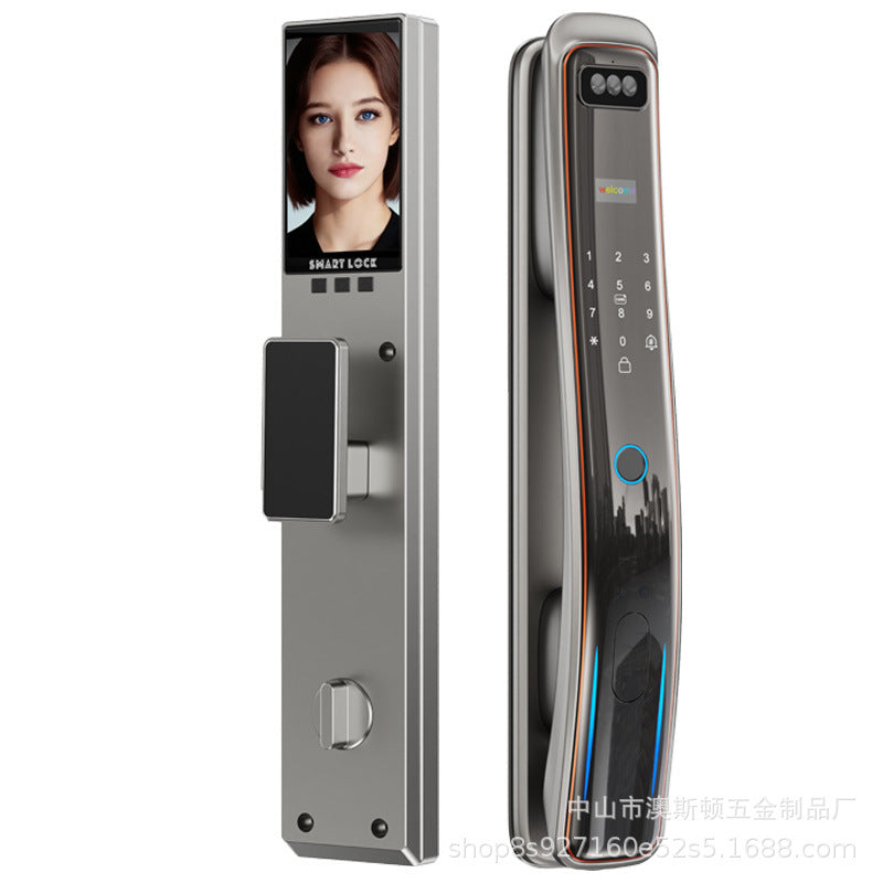 Fingerprint password lock entrance door smart lock home door lock face recognition wholesale password lock graffiti cat eye