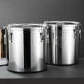 304 stainless steel large capacity rice bucket insect-proof and moisture-proof for homestorage sealed bucket thickened rice barrel flour storage tank