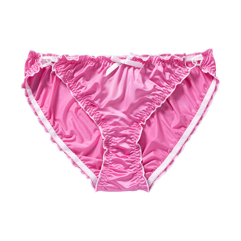 Export cross-border best selling women's plus size underwear plus size fat mm low waist sexyplaid hip-covering women's briefs