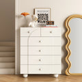 Creamy white six-drawer unit (80cm length x 40cm depth x 100cm height)