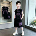 Boys' summer outfit set  new style kids sleeveless tank top clothes middle school students summer fashionable sports two-piece set