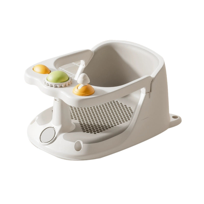 Baby bath support stand - foldable, no-assembly, non-slip bath tub stand for infants and toddlers
