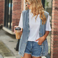 Independent real shot self-built station  fashion  new arrival denim vest waistcoat trendy denim sleeveless vest