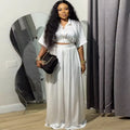 Fashion cross-border african women's clothing  spring new arrivalfashion lapel shortshirttops wide-leg pants suit