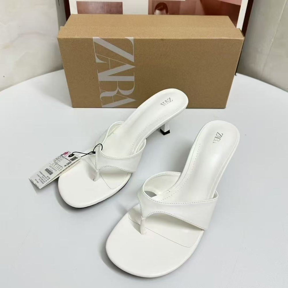 Za's 2025 new french-style thong sandals: elegant and versatile summer footwear