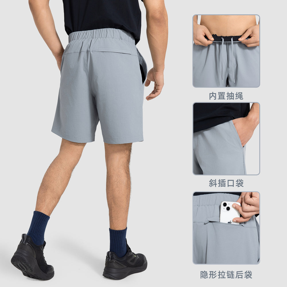 New summer loose casual sports shorts for men - quick-dry, breathable, elastic waistband with drawstring - running & fitness shorts dmk003