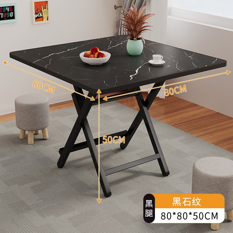 Simple foldable small square dining table for home study rental house dormitory small apartment portable dining table casual