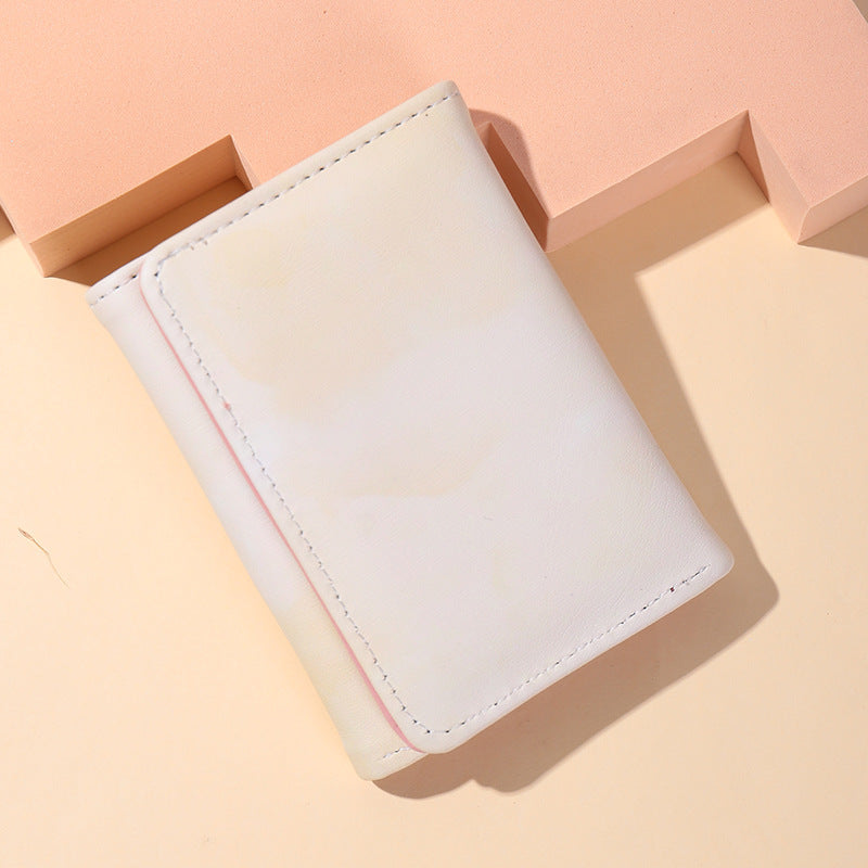 Popular 30% off wallet women's short diamond simple snap button women's postcard driver's license card holder high-end wallet