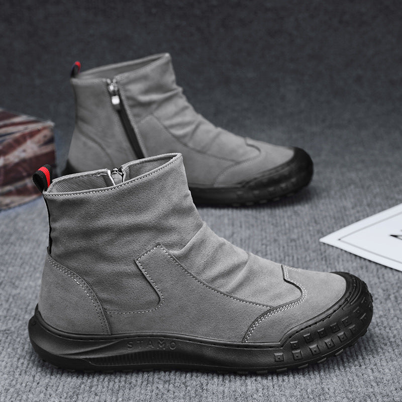 High-top martin boots men's shoes autumnew arrival breathable workwear shoes men's trendyeasiest for matchnon-slipcasual labor protection shoes men
