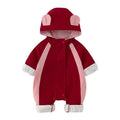Baby onesie winter outfit - casual & stylish outdoor wear - color block design - cotton-padded for boys & girls
