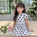 W-black and white polka dots