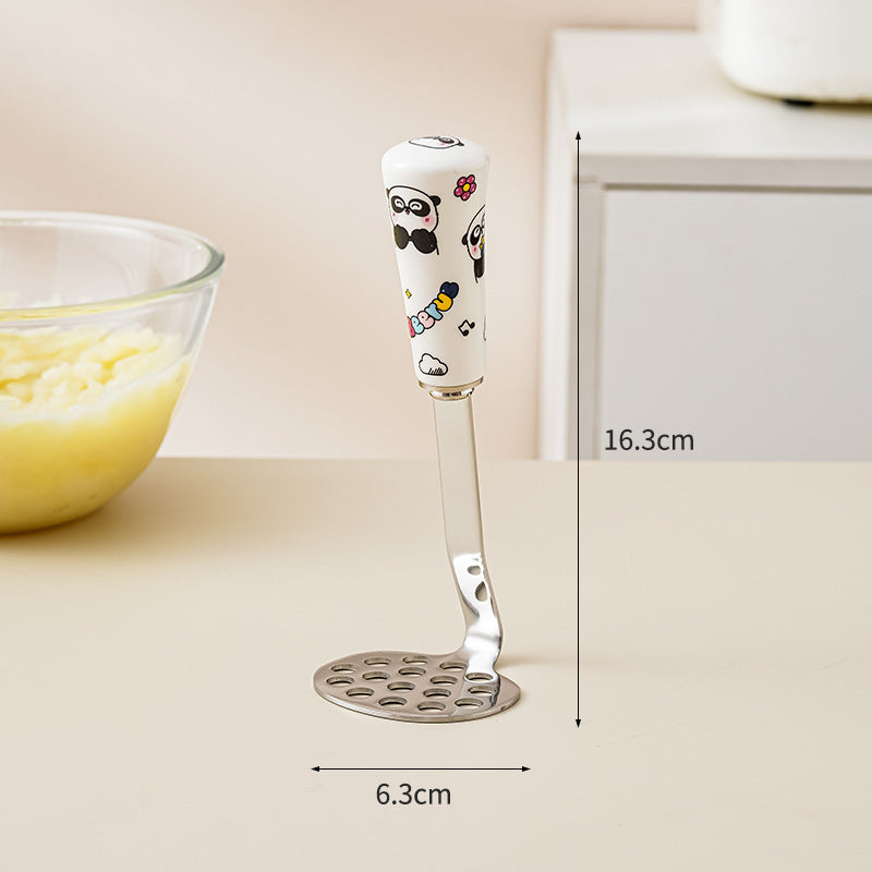 household 304 stainless steel mashed potato press, mashed food supplement, mashing and rolling tool, bilus co-branded