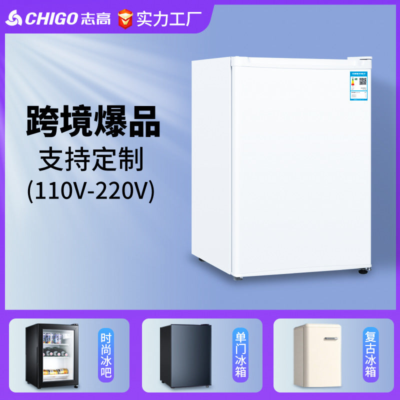 foreign trade single-door refrigerator, small household refrigerator, mini breast milk freezer, hotel small refrigerator, energy saving