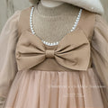 Girls' dress -  autumn collection - korean style long sleeve princess dress - butterfly tutu - sweet mesh dress for baby girls