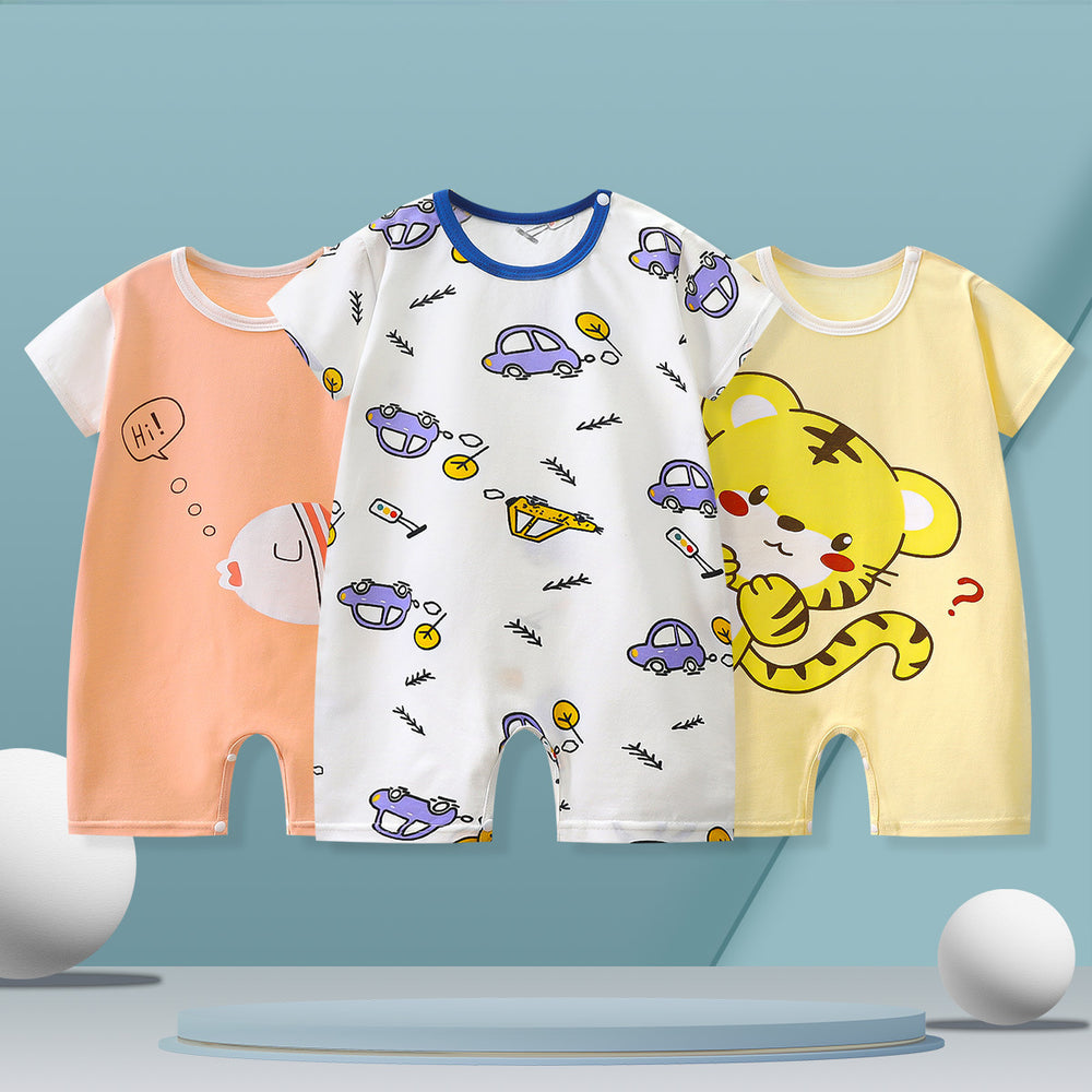 Baby rompers pure cotton summer outfit baby clothes kids short sleeve newborn bodysuit children's clothing