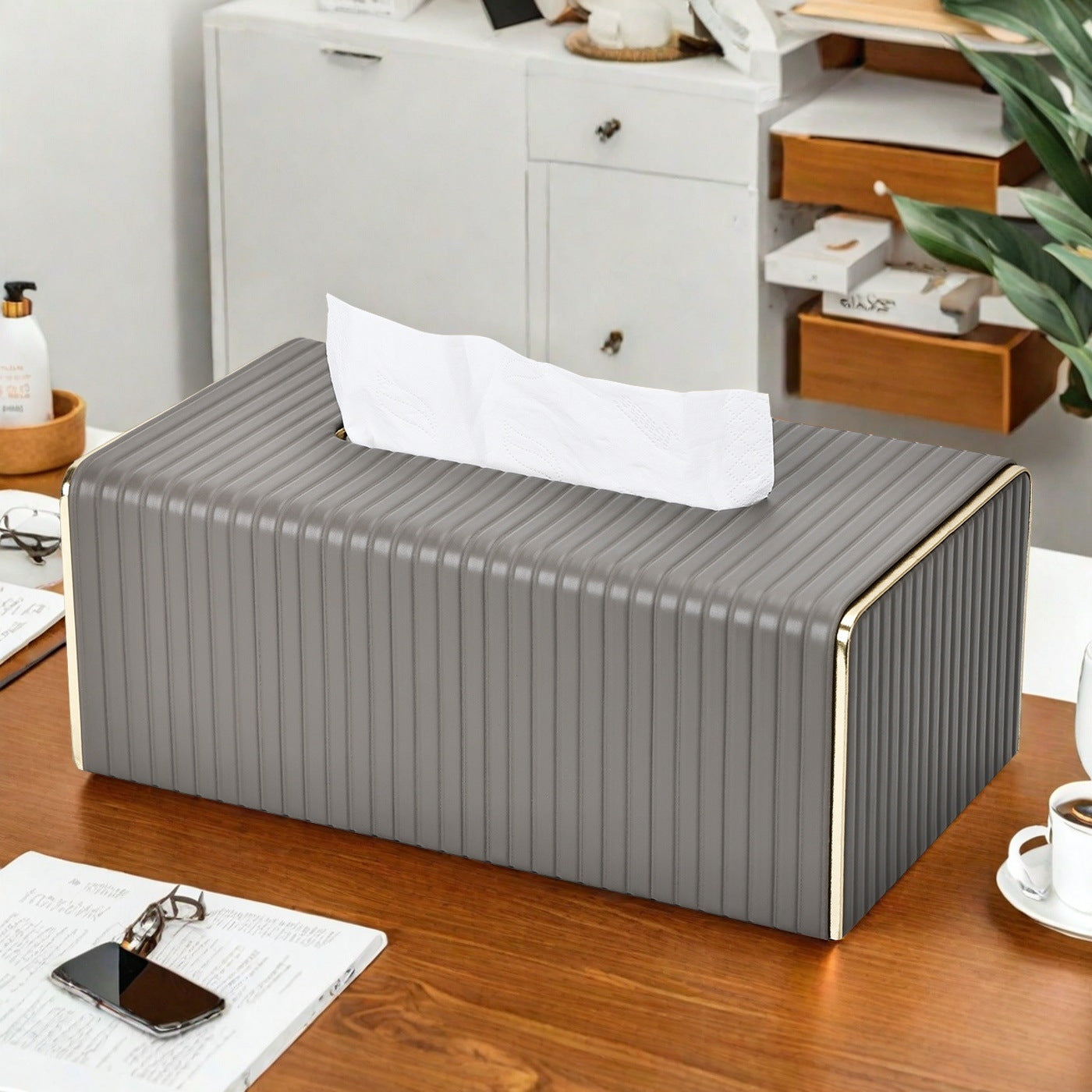 Carton drawing living room high-end light luxury coffee table modern simple home hotel creative design high-end tissue box