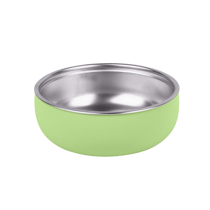 Factory new baby silicone stainless steel tableware set creative product 304 stainless steel children's silicone tableware bowl
