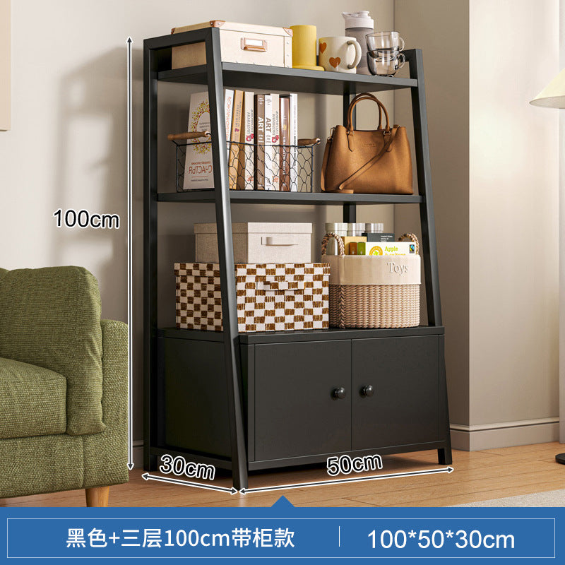 Shelf Shelf Floor-to-ceiling Bedroom Multi-layer Storage Living Room Storage Display Shelf Office Super Load-bearing Iron Shelf
