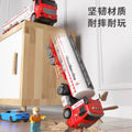 Kids' large-sized oil tanker truck with water spray, double doors, lights, music, and pull-back mud pump truck – perfect toy for boys!
