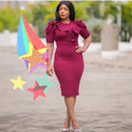 e-commerce, , , pencil skirt, plus-size african women's clothing, ol (office lady) commuter style, solid color dress