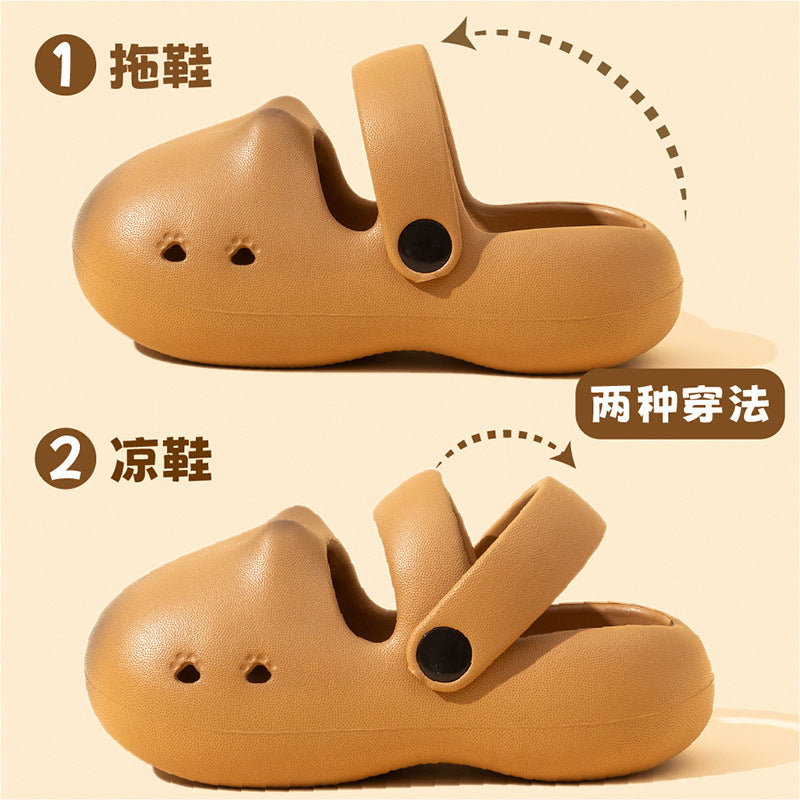Capybara slippers - kids' clogs, boys' summer cartoon soft sole indoor/outdoor baby beach sandals