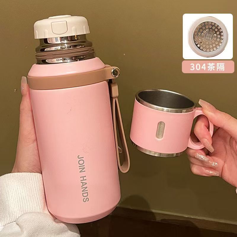 316 stainless steel thermos cup for girls large capacity thermos kettle high appearance tea bowl lid cup ready-made personalized wholesale