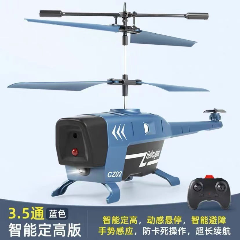 remote control helicopter 3.5 channels rechargeable and drop-resistant controllable left and right drone aircraft kids toys