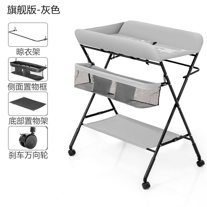 Diaper changing table - portable, multifunctional, foldable baby care station for newborns - bathing, diaper changing, and massage
