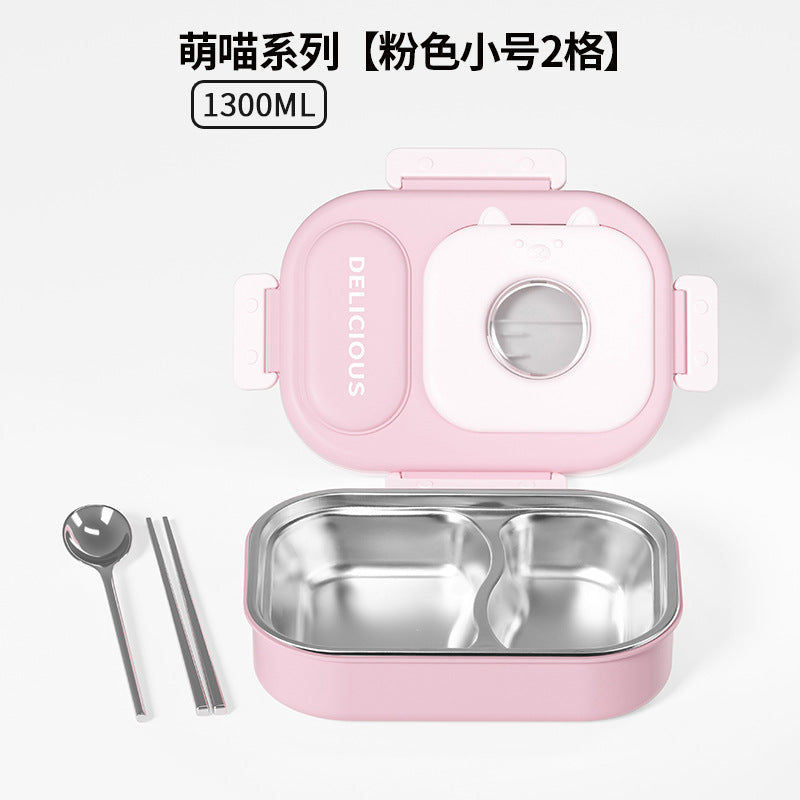 316 stainless steel thermal insulation lunch box is convenient for students to go to work Bento box Microwave oven canteen lunch box