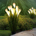 Outdoor solar reed lights - waterproof landscape decorative lighting for garden, lawn, and yard illumination projects