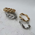 Irregular alloy bracelet wholesale european and american cross-border new jewelry female simple stylish circle electroplated open bracelet