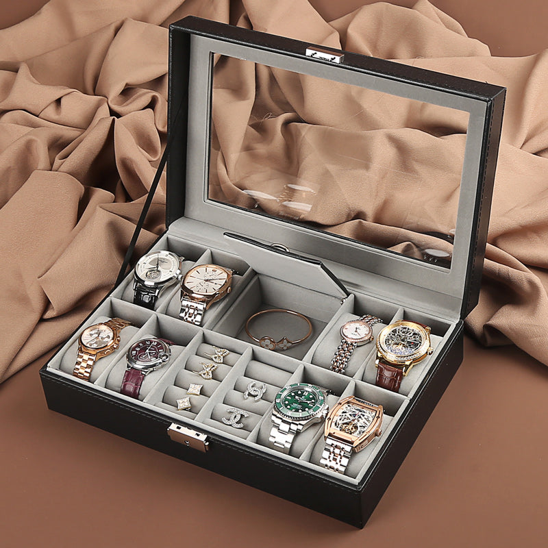 Leather watch box, watch storage box, watch display box, watch box, multiple watches, jewelry box, sunroof bracelet box.