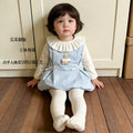 Girls' tulip dress - new summer collection: long-sleeved, sweet two-piece outfit for toddler girls, perfect for first birthday parties and summer wear