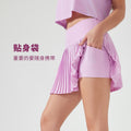 Carefully selected new water-cooled elastic fashionpleated skirt double-layer fashion tape three-point sports pants dk383