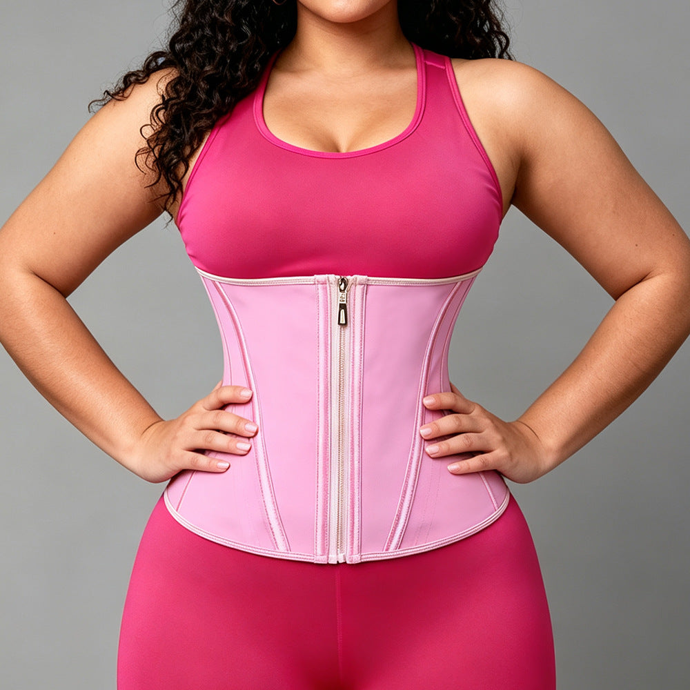 15-bone mesh girdle cross-border special supply sports tight slimming look shaping fitness girdle waistband abdominal belt for women
