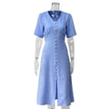 early spring new french casual chic dress - button-down design, slim fit, perfect for banquets, cocktail parties, and tea time