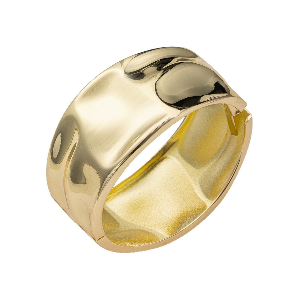 Irregular round bracelet wholesale european and american cross-border jewelry fashion alloy wide version round spring open bracelet for women