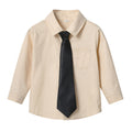 Boys' white long-sleeve shirt - perfect for school uniforms, performances, and everyday wear. korean style available. customization options available