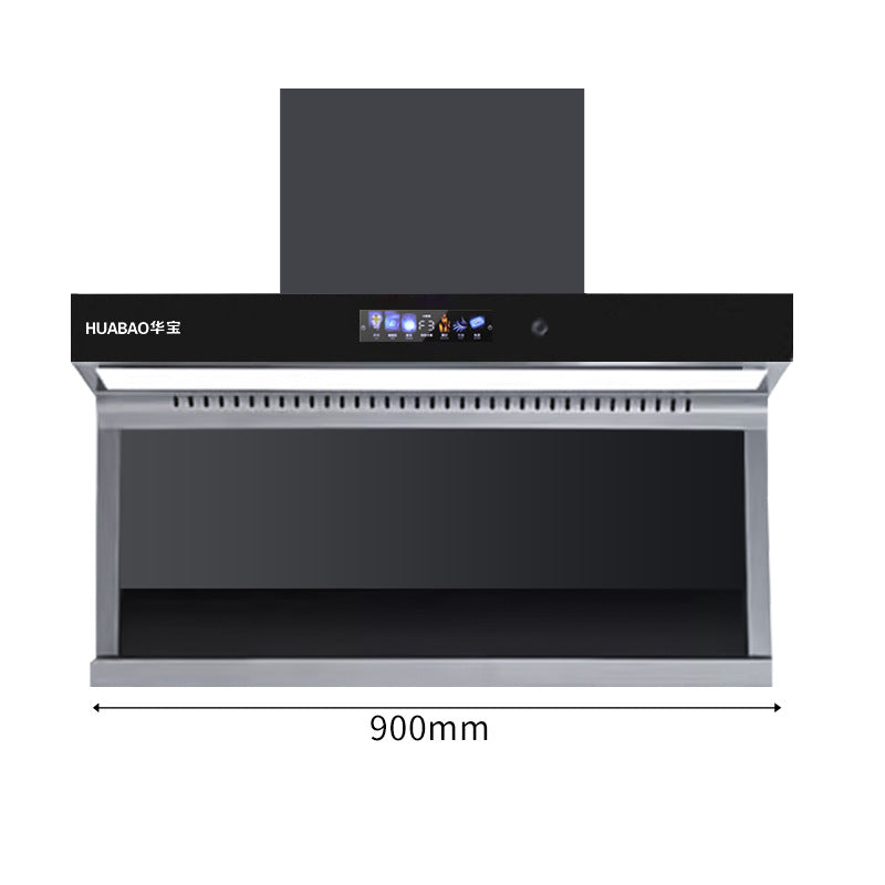 Huabao new arrival range hood top side double suction range hood rental room large suction kitchen for home range hood