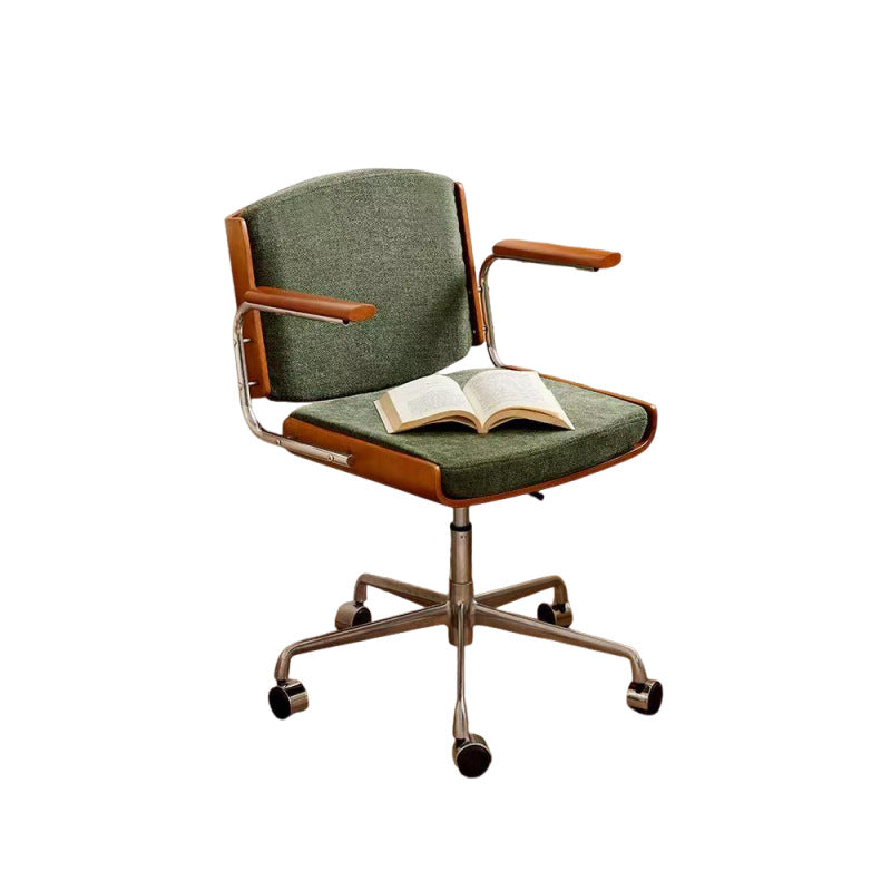 Custom retro armrest swivel chair - adjustable height, comfortable for home, office, dorm, and extended sitting - perfect for desk work and studying