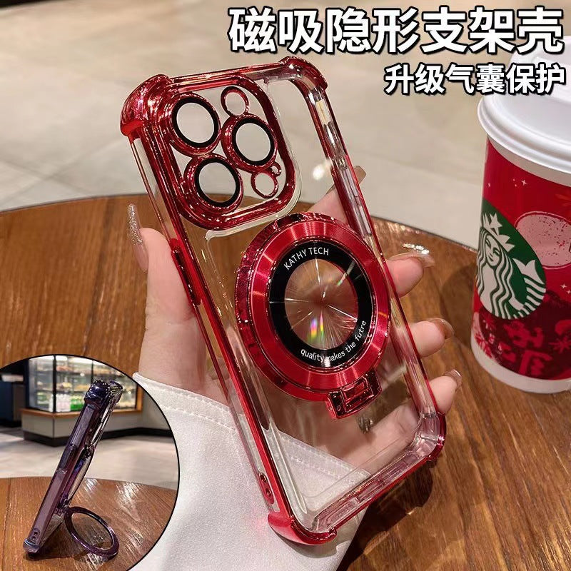 Airbag anti-fall 11 suitable for iphone 17 mobile phone case 16 magnetic holder apple 15 protective cover 14 airbag anti-fall