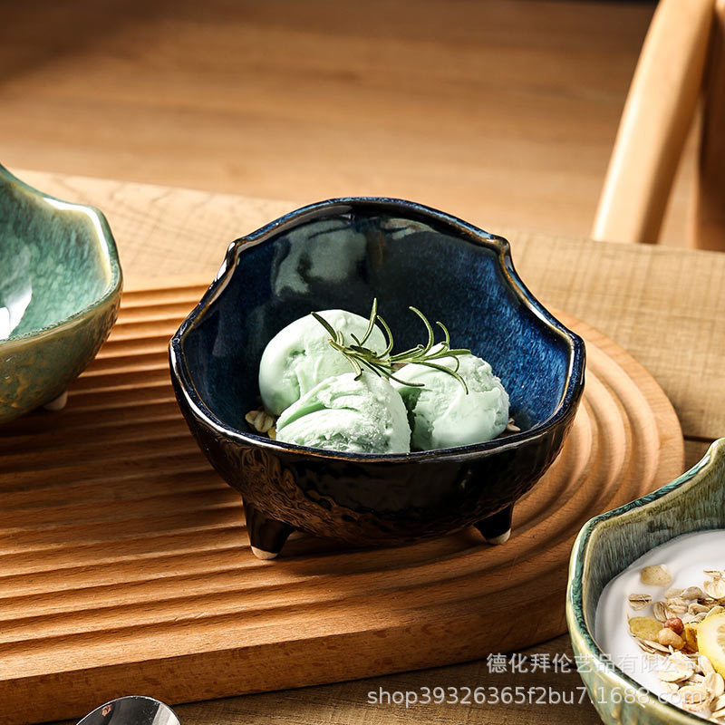 New arrival special-shaped bowl japanese style creative sashimi bowl ceramic stylish dessert bowl salad bowl for home side dish ceramic bowl