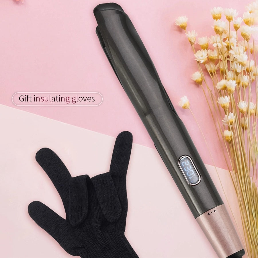 Cross-border new electric heating automatic spiral curling iron two-in-one twist straight curler wave splint roll straight dual-purpose