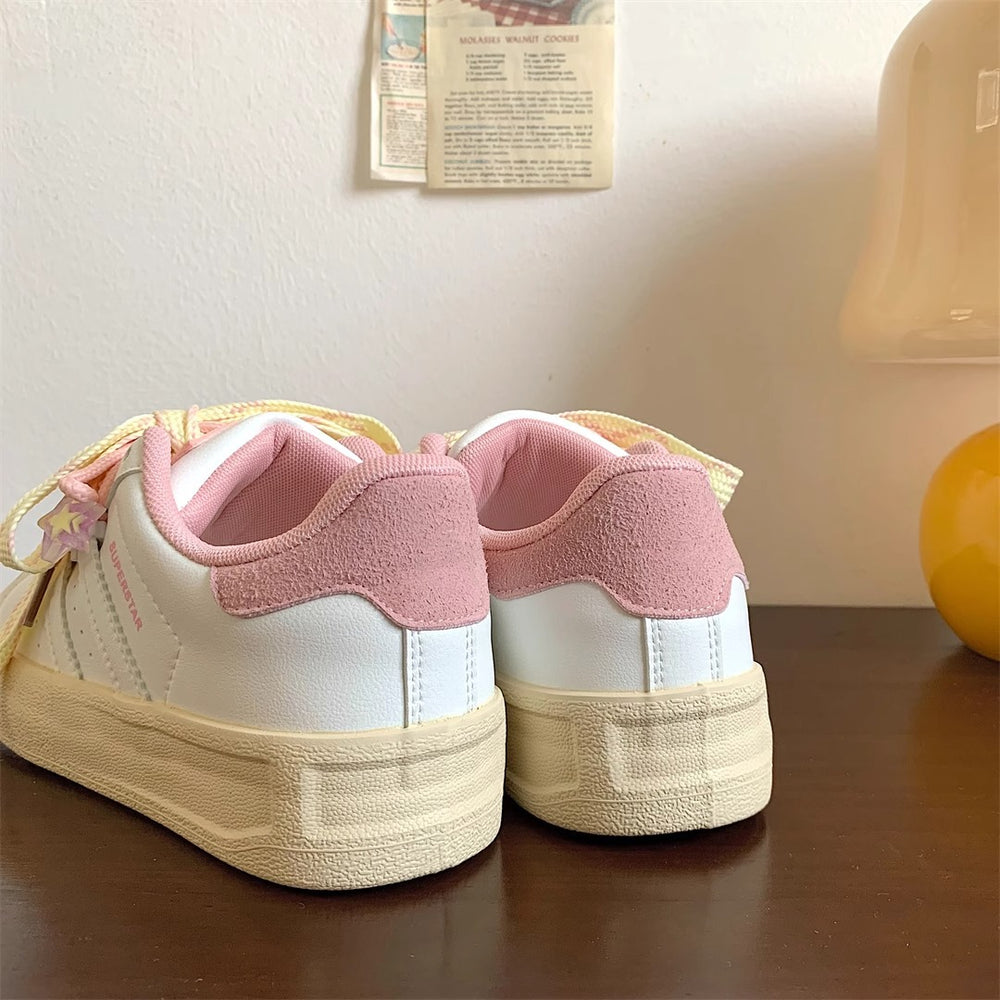 Niche style does not conflict with thick solekorean styleeasiest for matchautum stylewhite shoes women 2026new arrivalpopularcasual sneakers bread shoes