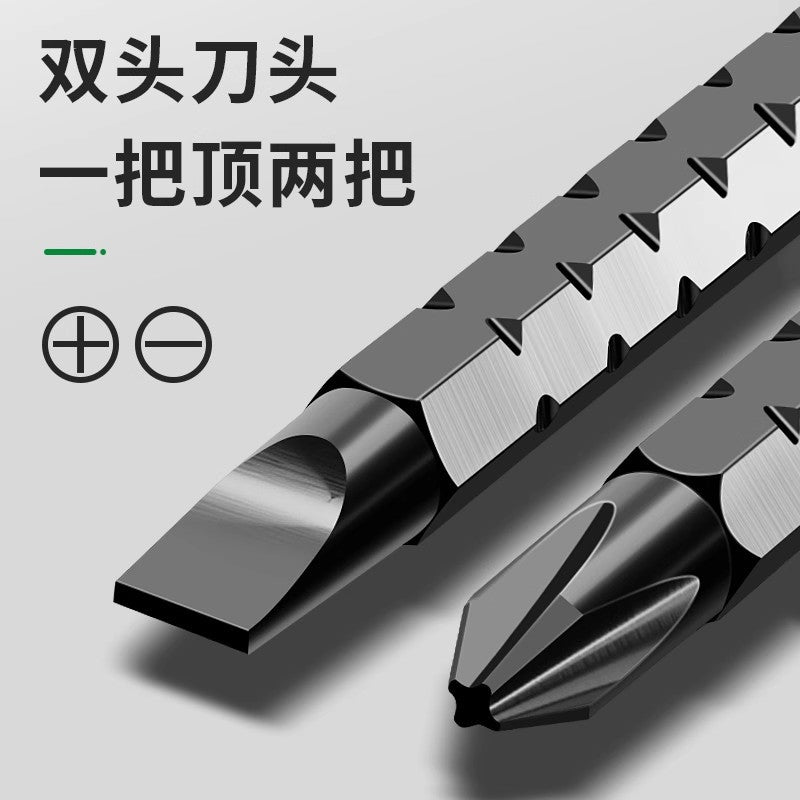 Ratchet screwdriver suitfor homedouble-headed multi-functional special-shaped plum blossom cross-shaped two-purpose telescopic small screwdriver
