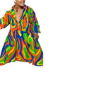 Fashion cross-border independent station  new arrival shirt collar loosefashionprintingdress for women